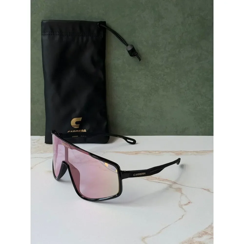 NEW Carrera 4017/S Mask Shield Sunglasses Black Mirror Lens - Picture 3 of 7